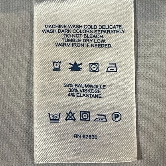 Lands' End Tank Dress Women Size 18 Blue Ponte Floral‎ Back Zip Stretch Pockets - Picture 9 of 13